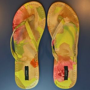 J. Crew Shoes - EUC J. Crew floral fabric sandals 8 J. Crew Shoes - EUC J. Crew floral fabric sandals 8